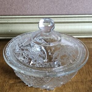 Malaysia Clear Glass Lidded Dish